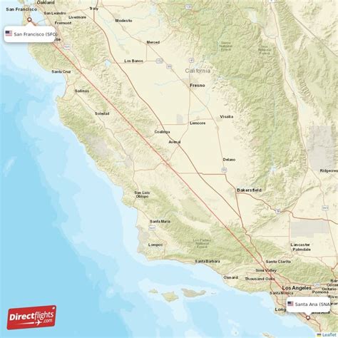 sfo to sna flight time|Flight Time San Francisco International Airport